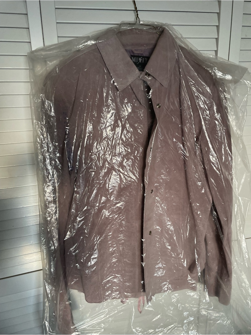 Mixit Mauve Button-Front Blazer Jacket